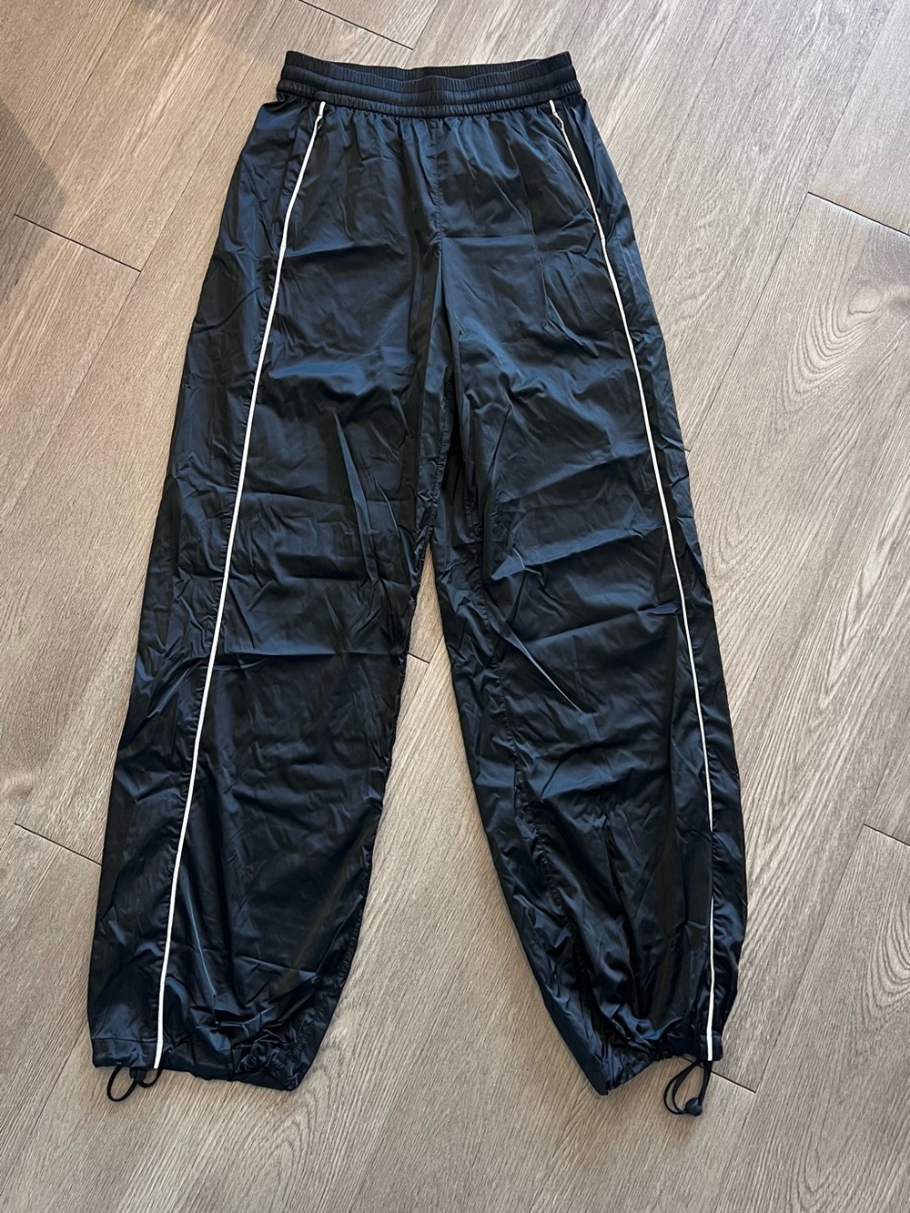 Lululemon Black Track Pants with White Piping